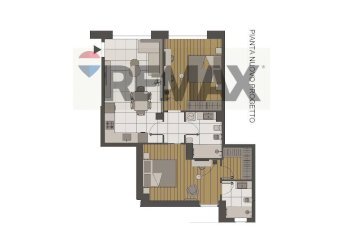 Pianta 2D - Three-room apartment via torino
 
99, Settimo Torinese - photo 4