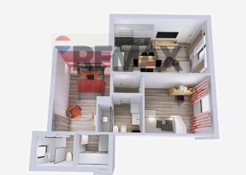 Pianta 3D - Three-room apartment via torino
 
99, Settimo Torinese - photo 11