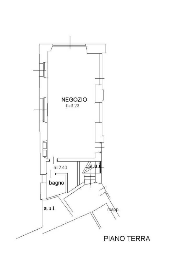 Shop via San Francesco d'Assisi, 4, Bergamo - floor plans 1