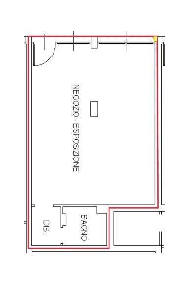 Negozio via Vincenzo Bellini, 13, Bergamo (zona Longuelo) - planimetria 1