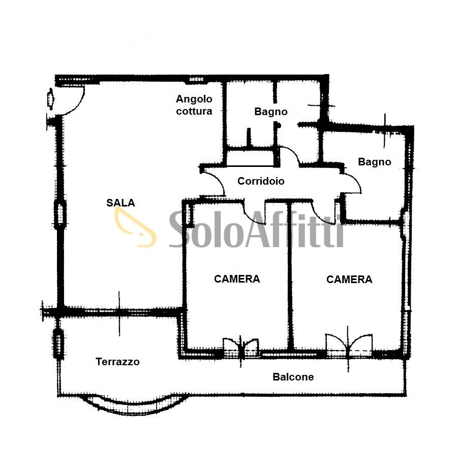 Planimetria.jpg - Three-room apartment Via Polinesia, Roma - floor plans 1