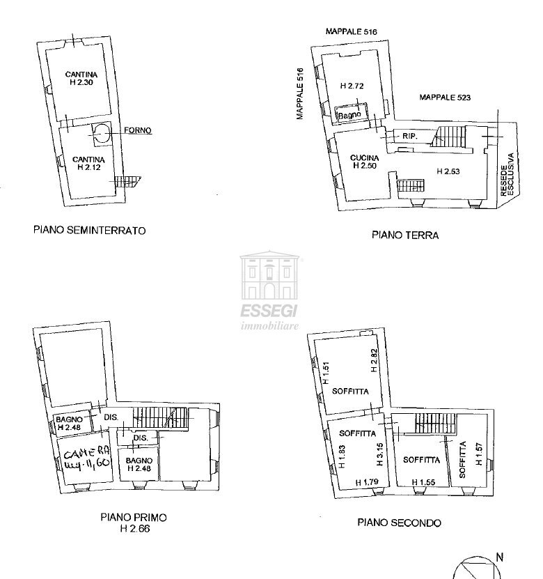 planimetria.png - Townhouse Via di Tiglio 664, Capannori - floor plans 1