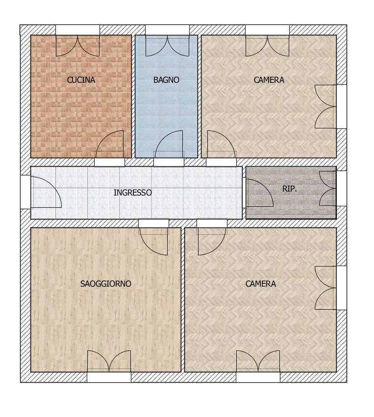 Immagine.png - Four-room apartment Viale Raimondo Montecuccoli 4, Modena (neighborhood Circoscrizione 1) - floor plans 1