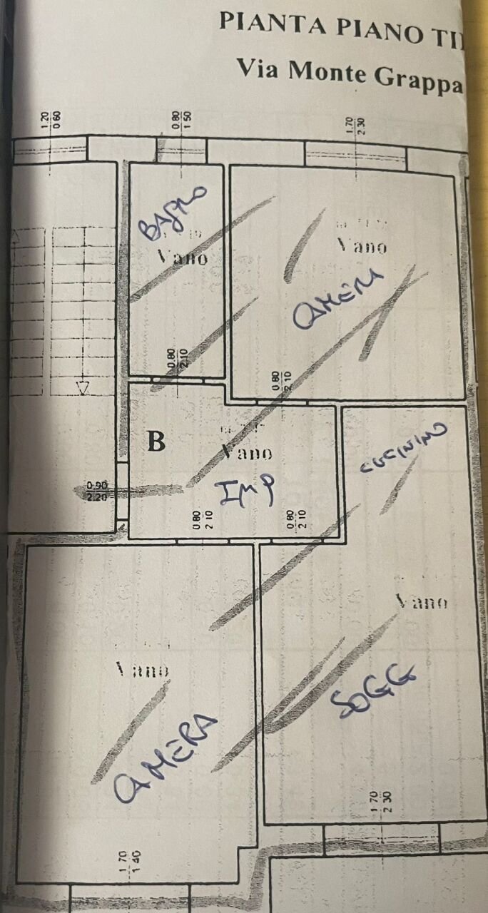 1.jpeg - Four-room apartment Via Monte Grappa 122, Rivoli - floor plans 1