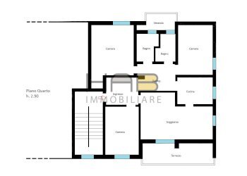 Planimetria per i portali.png - Four-room apartment Via Giovanni Canestrini 83BIS, Padova (neighborhood San Paolo) - photo 17