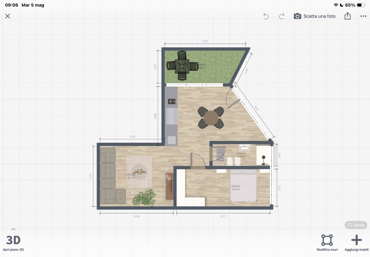 77b2a912-8f14-439c-b999-6c5236b83c57.jpg - One-room apartment Piazza Cinque Giornate, Arese - floor plans 1
