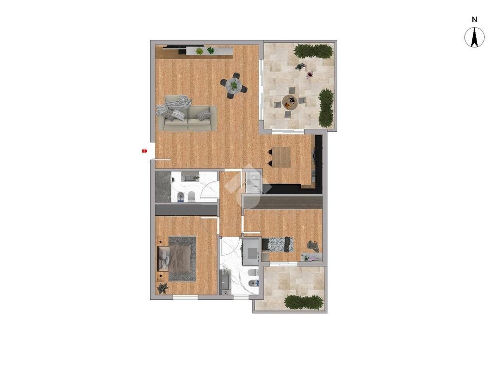 Four-room apartment Via tosarelli villanova, Castenaso - floor plans 1