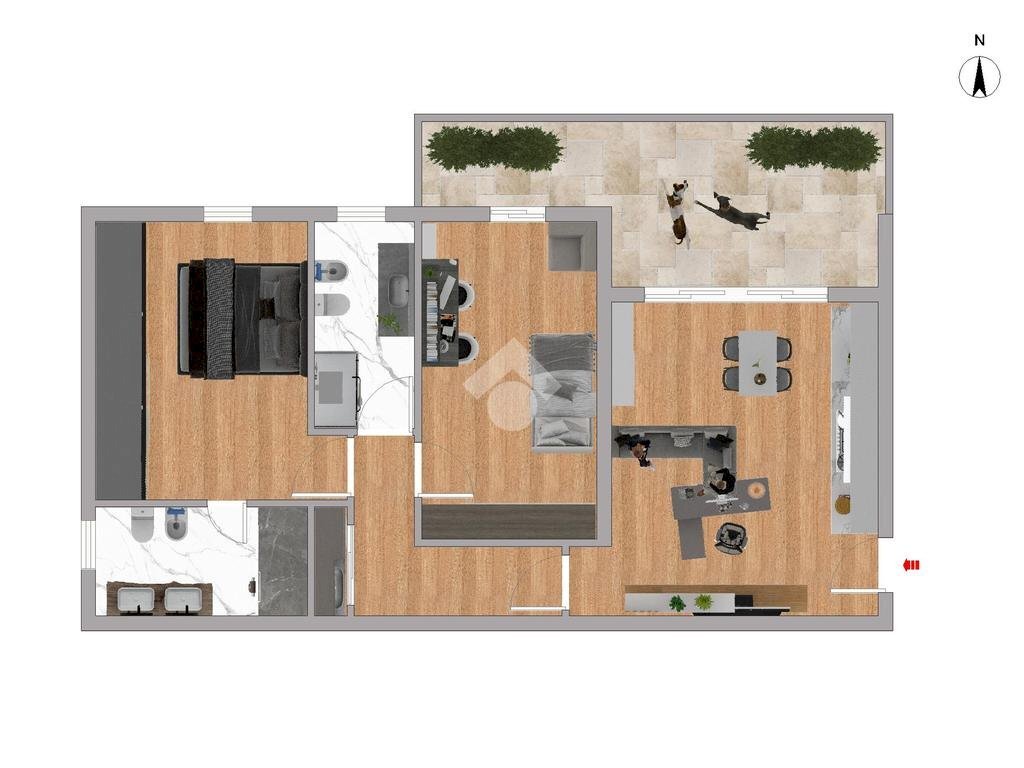 Three-room apartment Via tosarelli villanova, Castenaso - floor plans 1