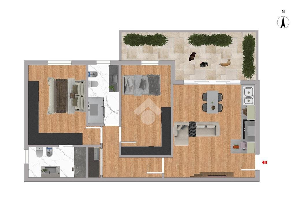 Three-room apartment Via tosarelli villanova, Castenaso - floor plans 1