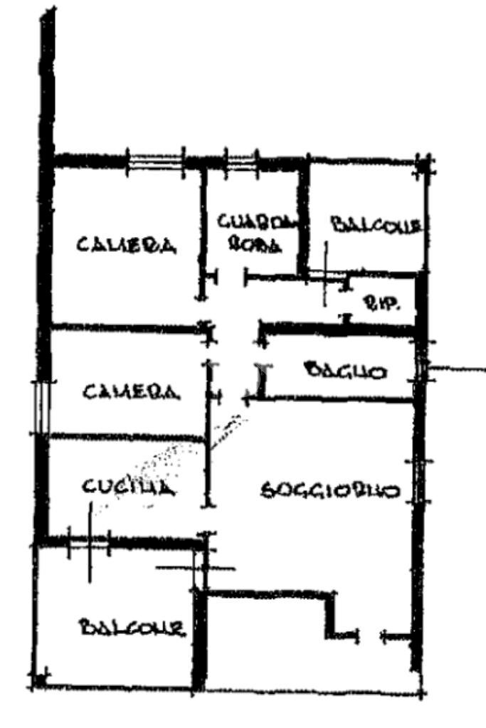 Four-room apartment Via Galileo Galilei, Malalbergo - floor plans 1