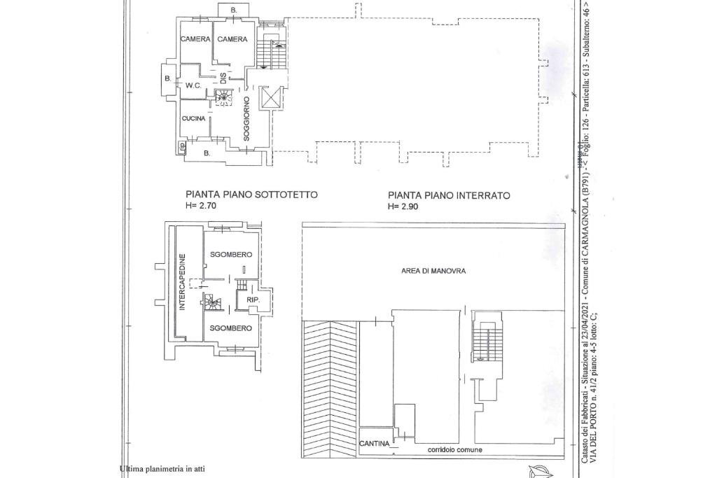 Four-room apartment Via del porto, Carmagnola - floor plans 1