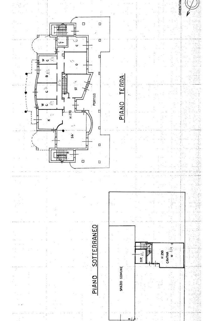 Portion of a house Via Lobrino, Cerano - floor plans 1