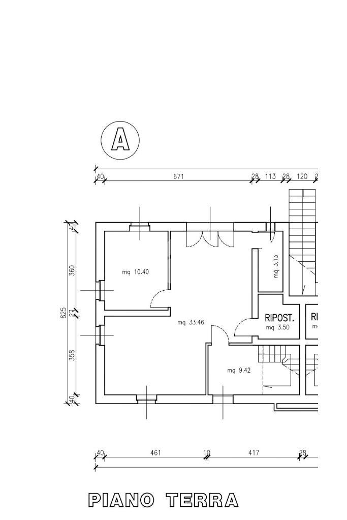 Semi-detached house Str. Cavi, Collecchio - floor plans 1