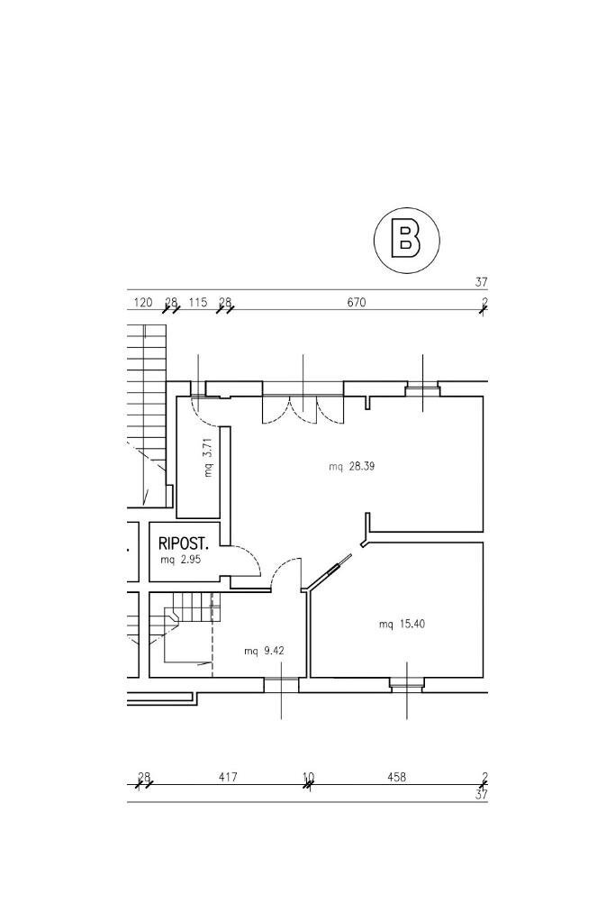 Semi-detached house Str. Cavi, Collecchio - floor plans 1