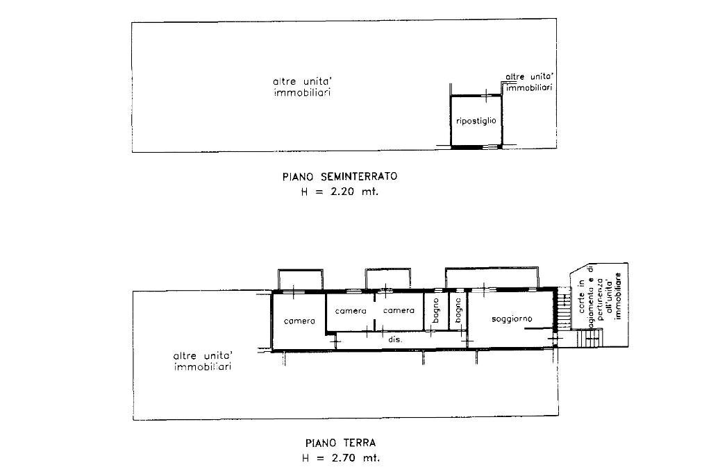 Quadrilocale Via Montefiorino, Savignano sul Rubicone - planimetria 1