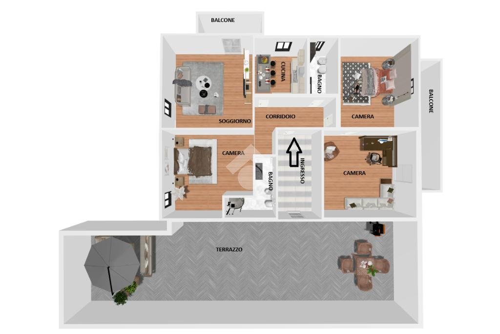 Quadrilocale Via G. Verdi, Cusano Milanino - planimetria 1