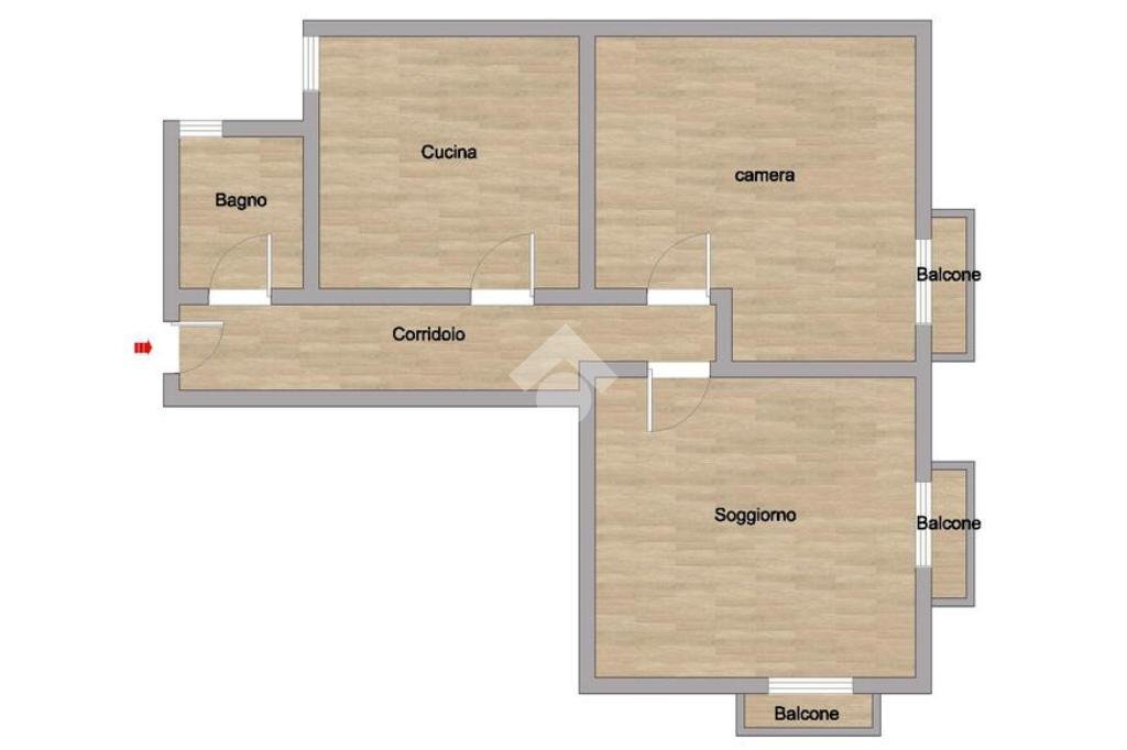 Two-room apartment Piazzale Segrino, Milano (neighborhood Isola) - floor plans 1