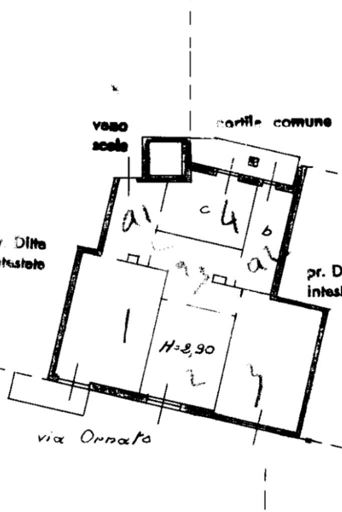 Trilocale Via Paulucci di Calboli Fulcieri, Milano (zona Niguarda) - planimetria 1