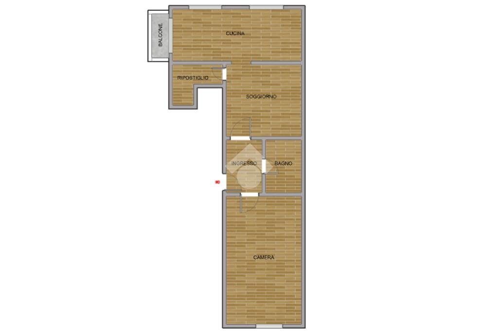 Two-room apartment Via Niccolò Jommelli, Milano (neighborhood Casoretto) - floor plans 1