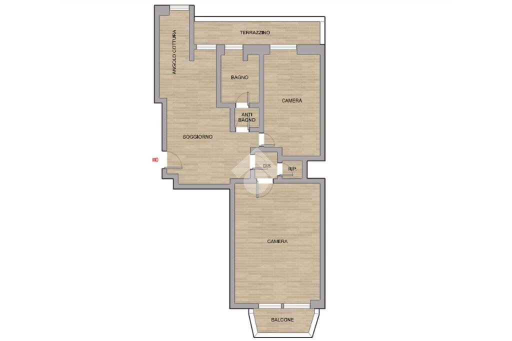 Three-room apartment Via Casoretto, Milano (neighborhood Casoretto) - floor plans 1