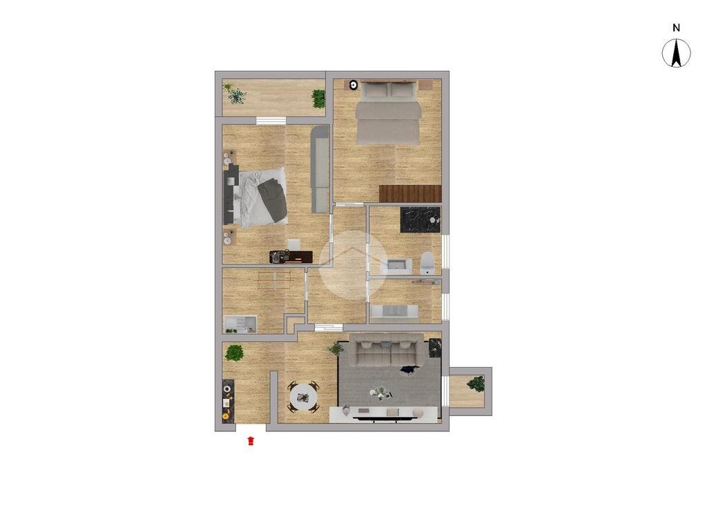 Trilocale Via Leone Tolstoi, Milano (zona Giambellino) - planimetria 1