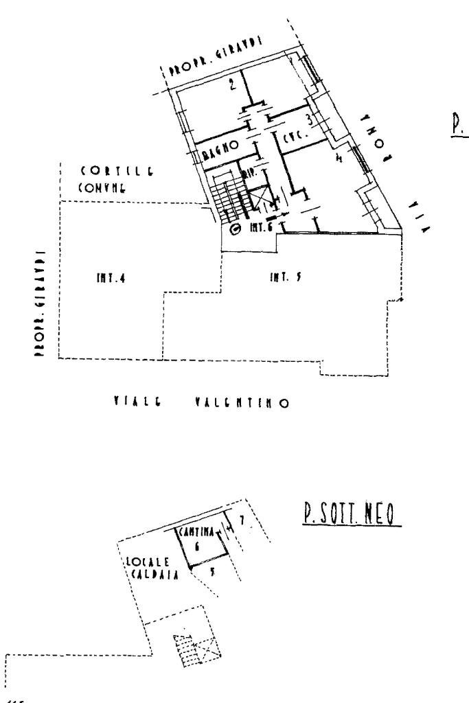 Four-room apartment Via XX Settembre, Bosco Marengo - floor plans 1