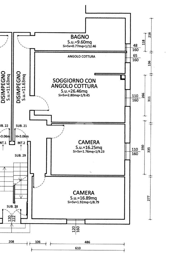 Trilocale Via della Beverara, Bologna (zona Zanardi) - planimetria 1