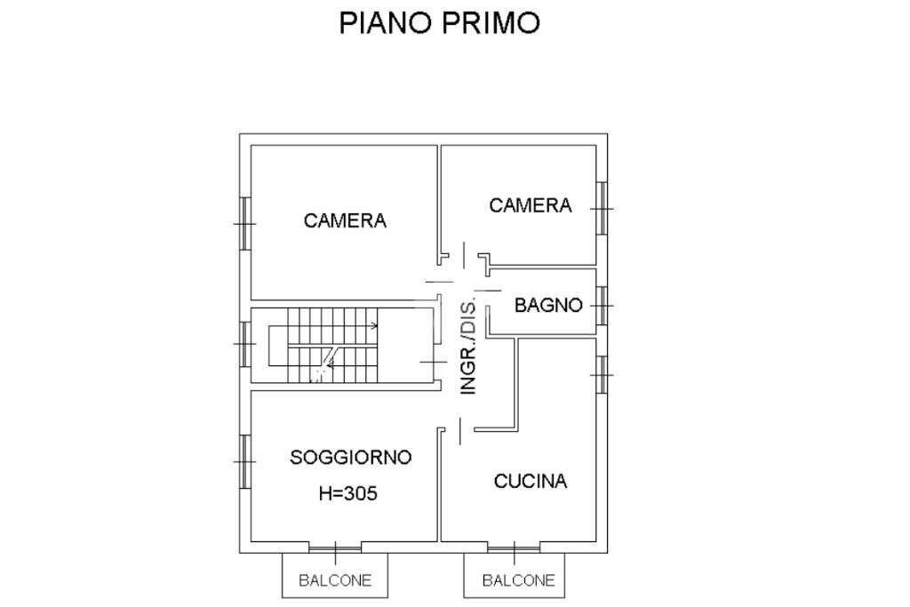 Porzione di casa Via Benedetta, Parma (zona Paradigna) - planimetria 1