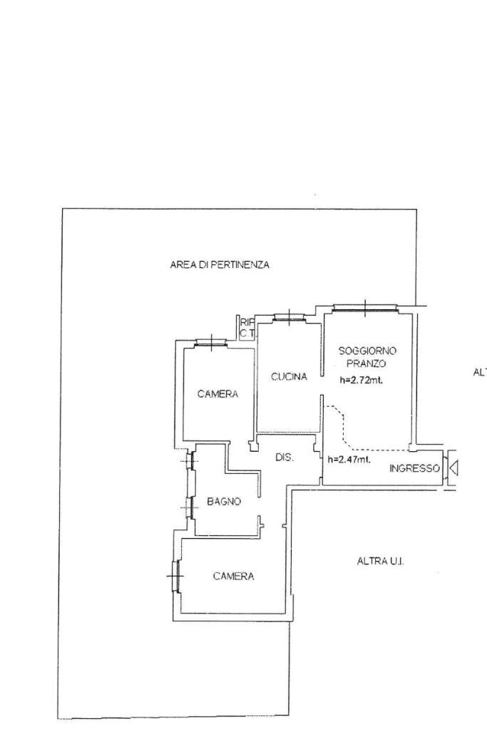 Three-room apartment Via Oberdan, Legnano - floor plans 1