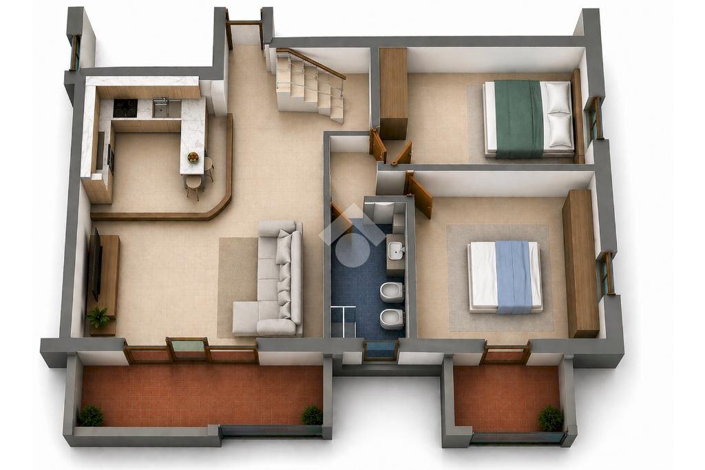 Four-room apartment Viale dell'Appennino, Forlì - floor plans 1