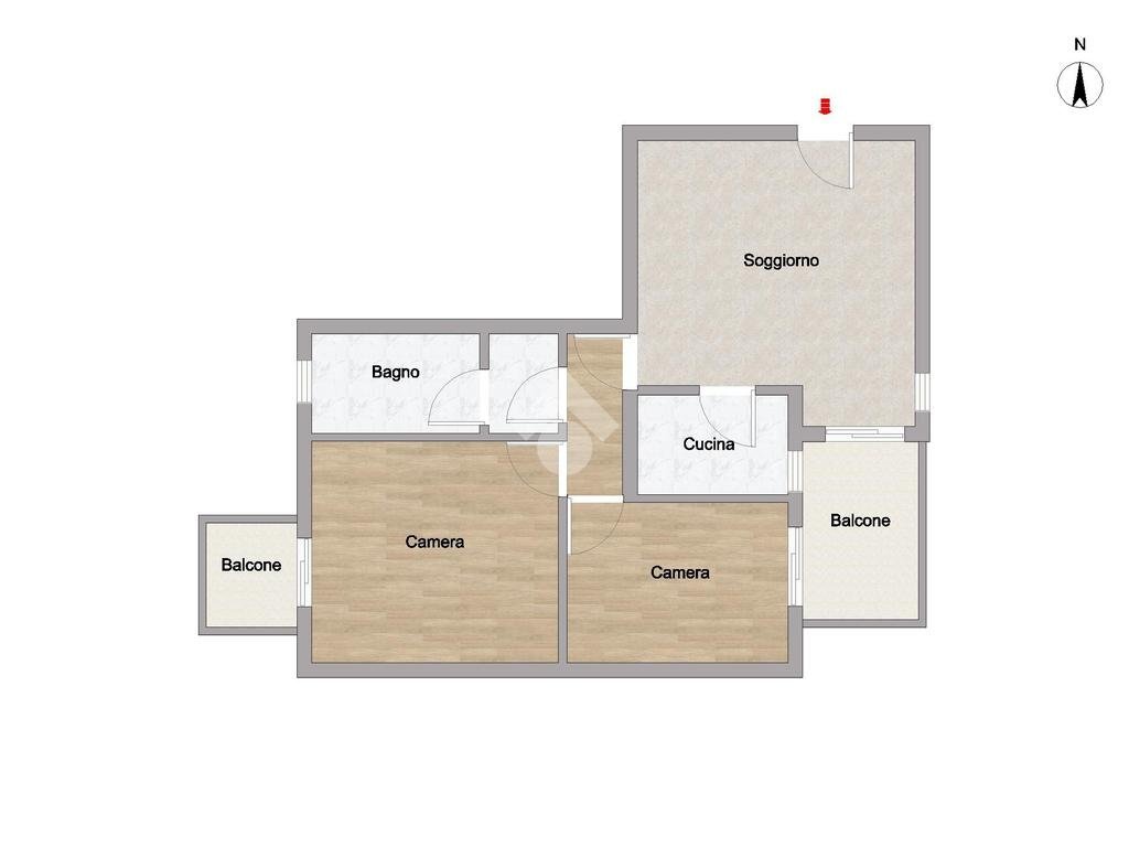 Three-room apartment Via S.Siro, Cornaredo - floor plans 1