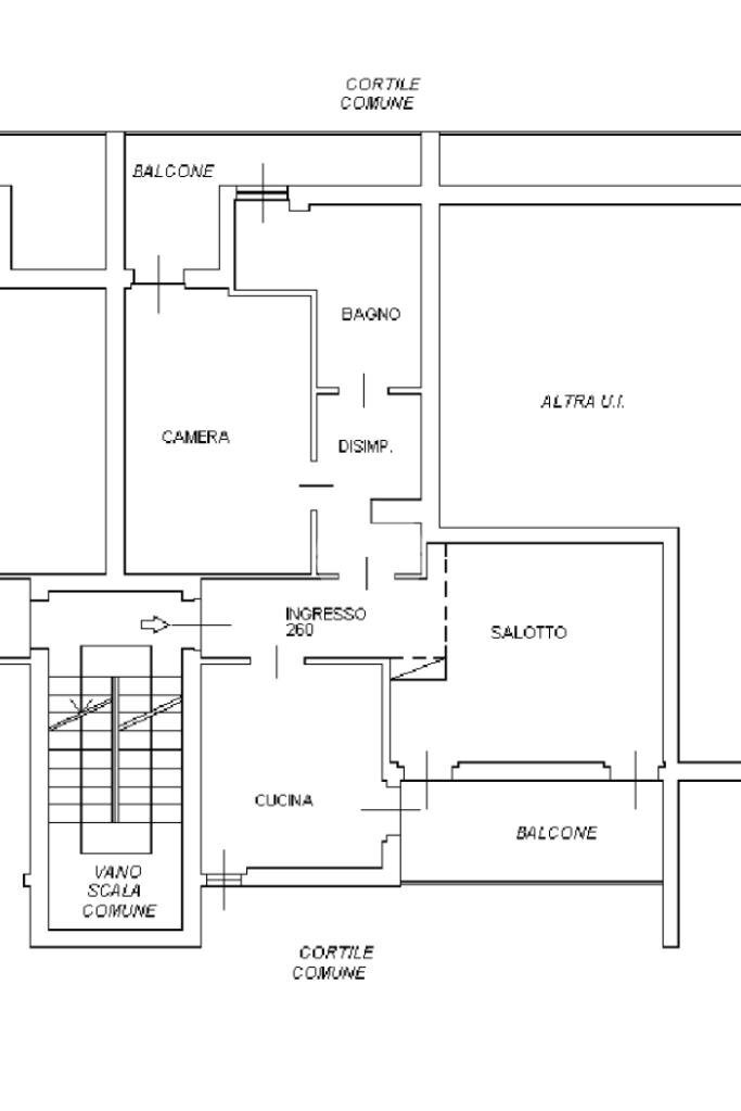 Two-room apartment Str. S Rocco, Parma (neighborhood Vicomero) - floor plans 1