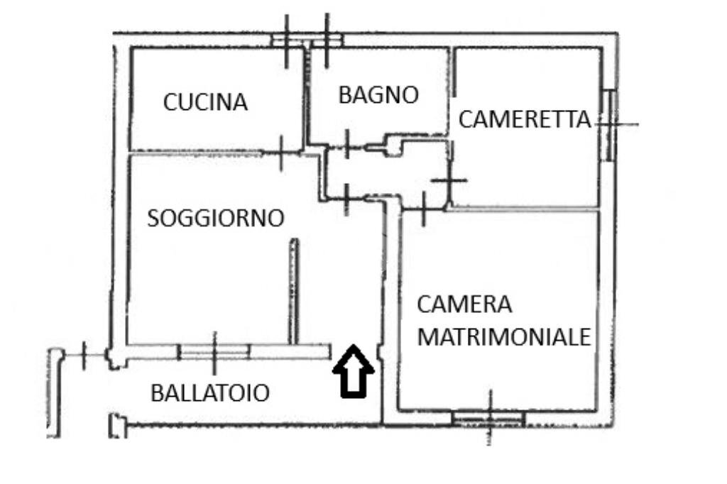 Three-room apartment Via San Michele, Paderno Dugnano - floor plans 1