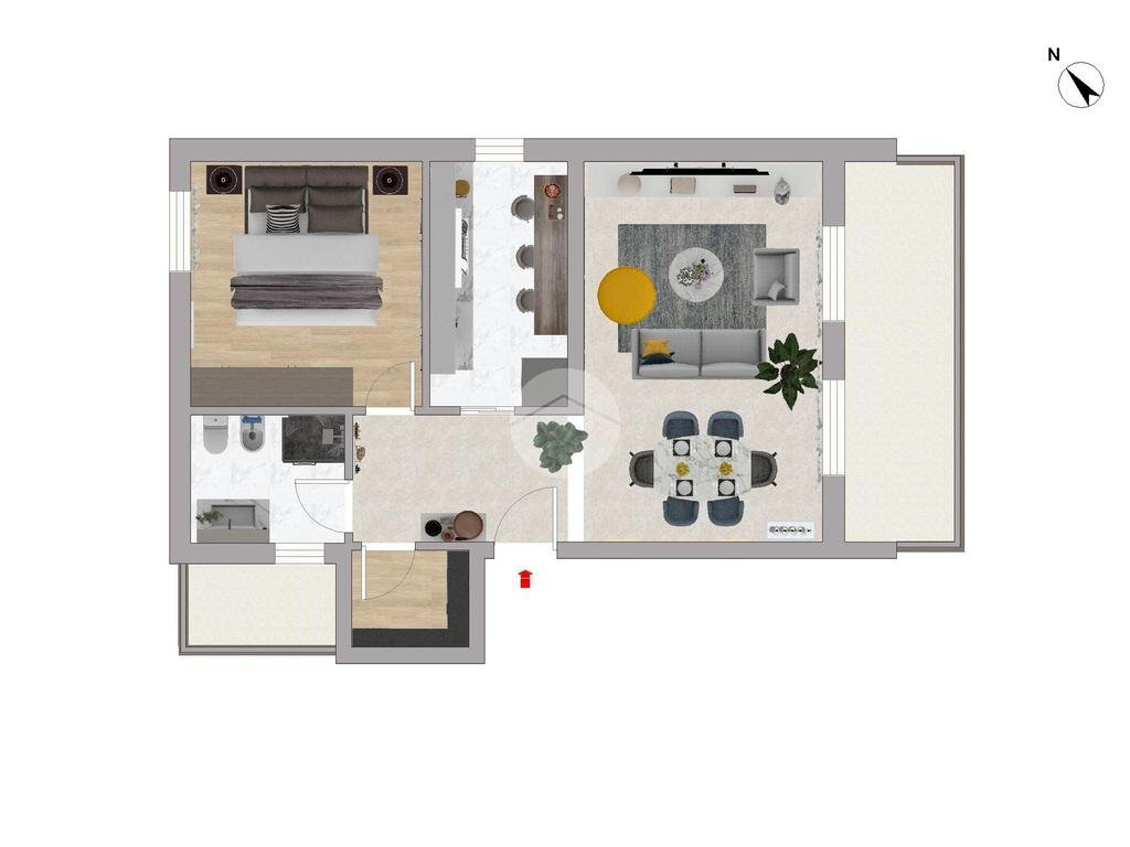 Two-room apartment Via Manzoni, Settimo Milanese - floor plans 1