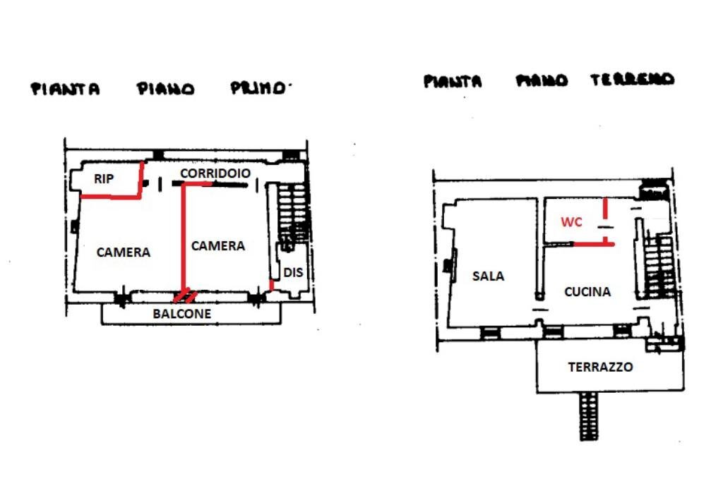 Semi-detached house Via Umberto I, Viale - floor plans 1
