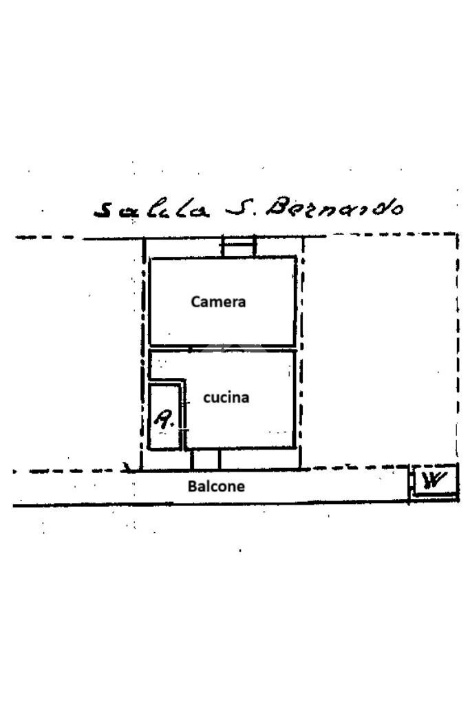 Two-room apartment Salita san bernardo, Saluzzo - floor plans 1