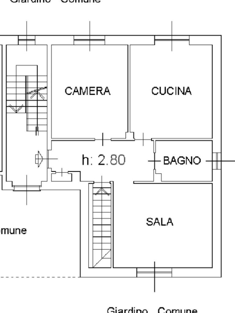 Four-room apartment Via Pasubio, Brandizzo - floor plans 1