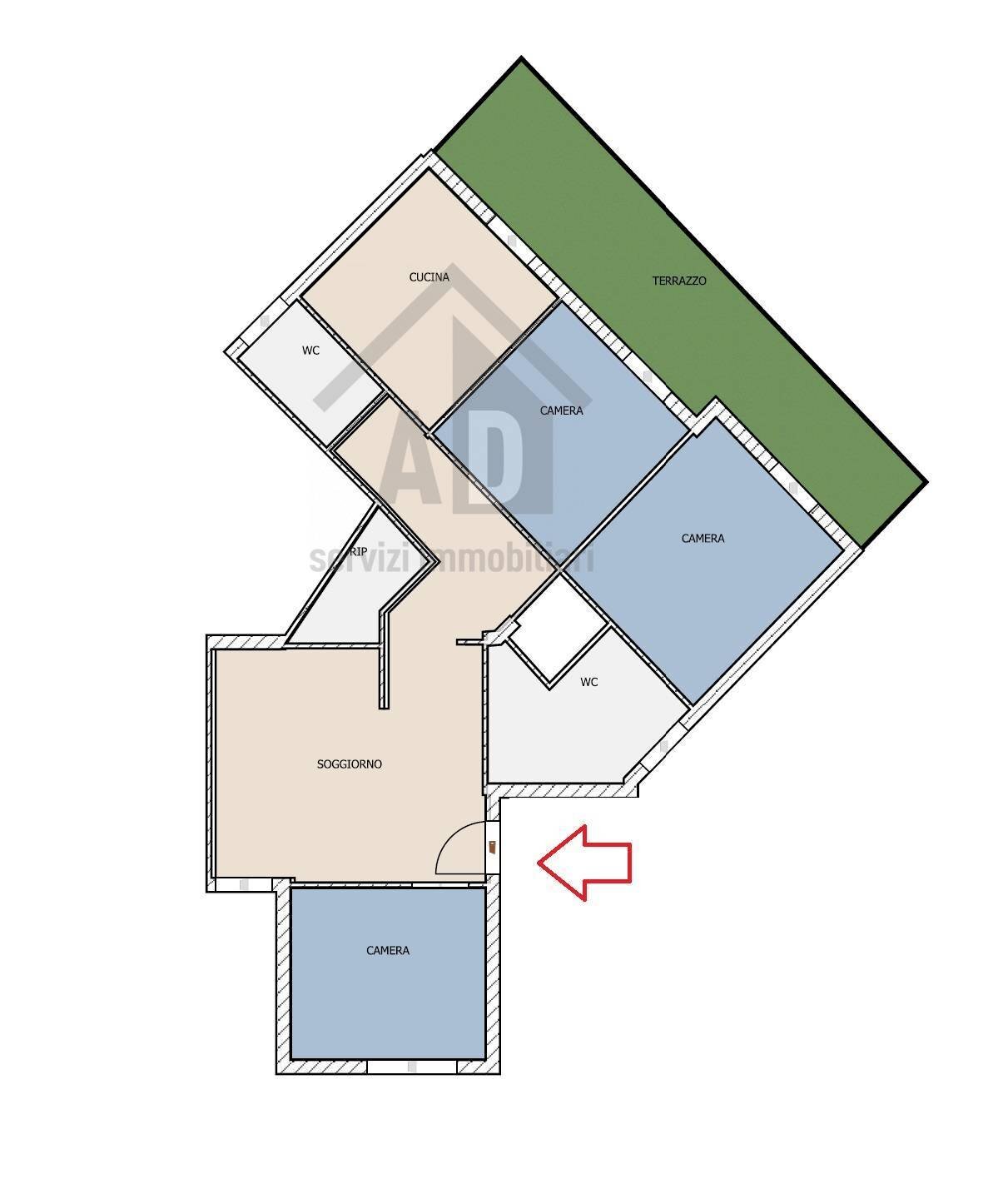 Foto 33 - Four-room apartment via puglia
 
12, Carolei - floor plans 1