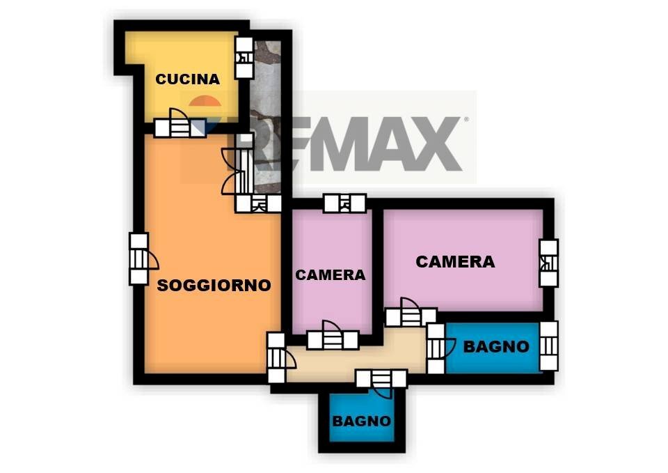 Pianta 2D - Three-room apartment via Ospitaletto
 
30, Bollate - floor plans 1