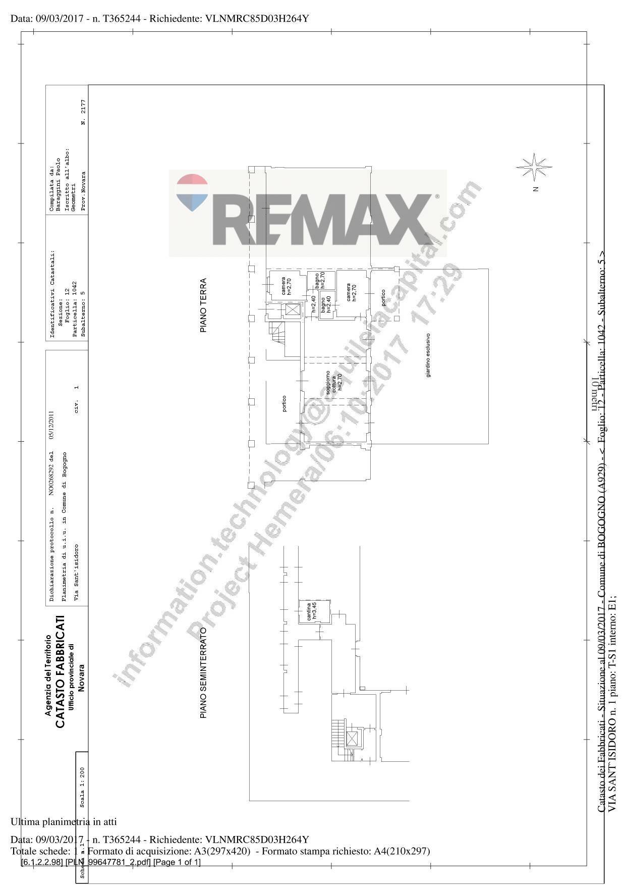 Pianta 2D - Apartment Via Sant'Isidoro
 
1, Bogogno - floor plans 1