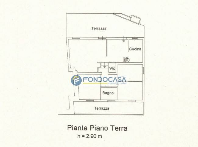 PLANIMETRIA - Casa semi indipendente San Francesco, Carrara - planimetria 1