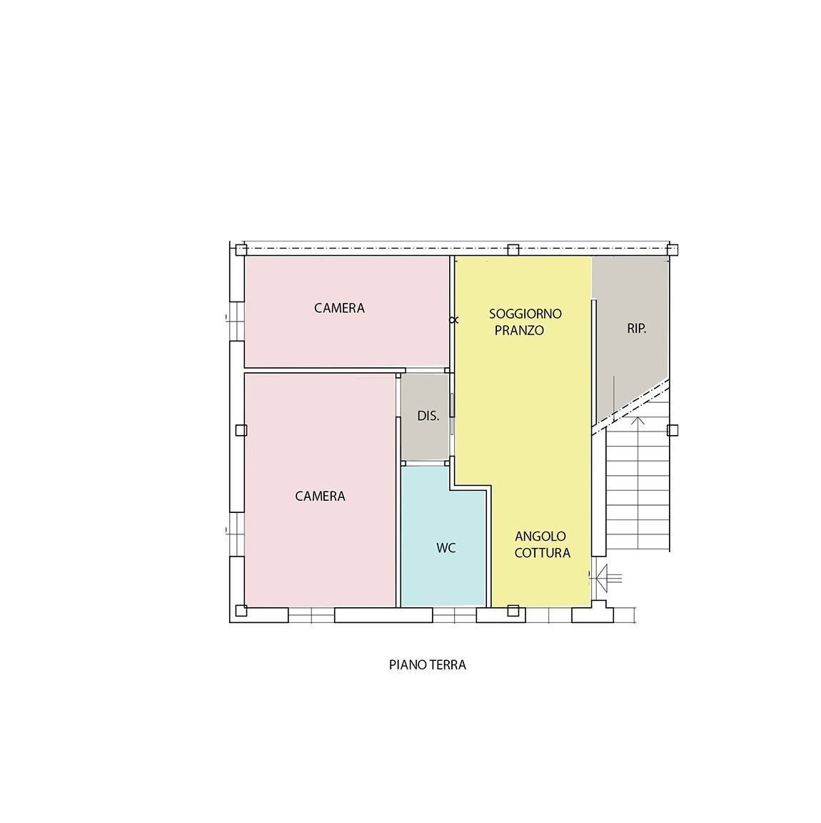 Foto 10 - Three-room apartment Piazza Mentana, Cattolica - floor plans 1