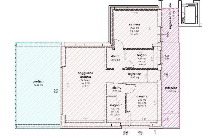 Planimetria - Three-room apartment via alle cave, Torre Boldone - floor plans 1