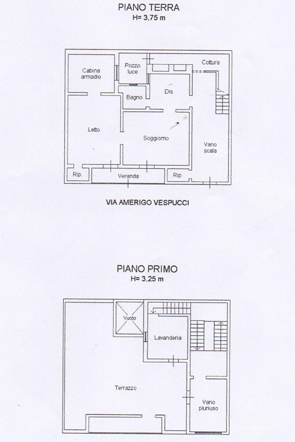 Casa indipendente via Amerigo Vespucci, Matino - planimetria 1