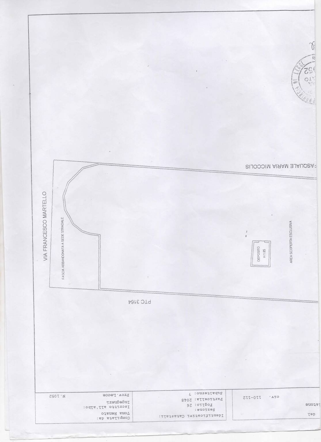 Terreno edificabile via Appennini, Galatone - planimetria 1