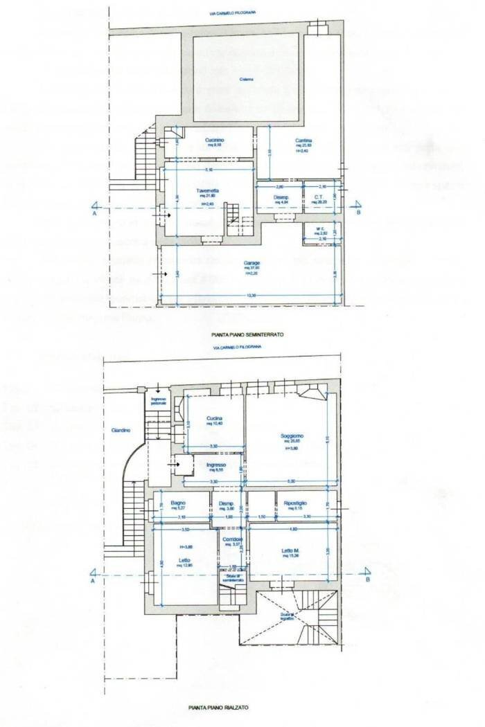Independent house via Estramurale di Ponente, Matino - floor plans 1