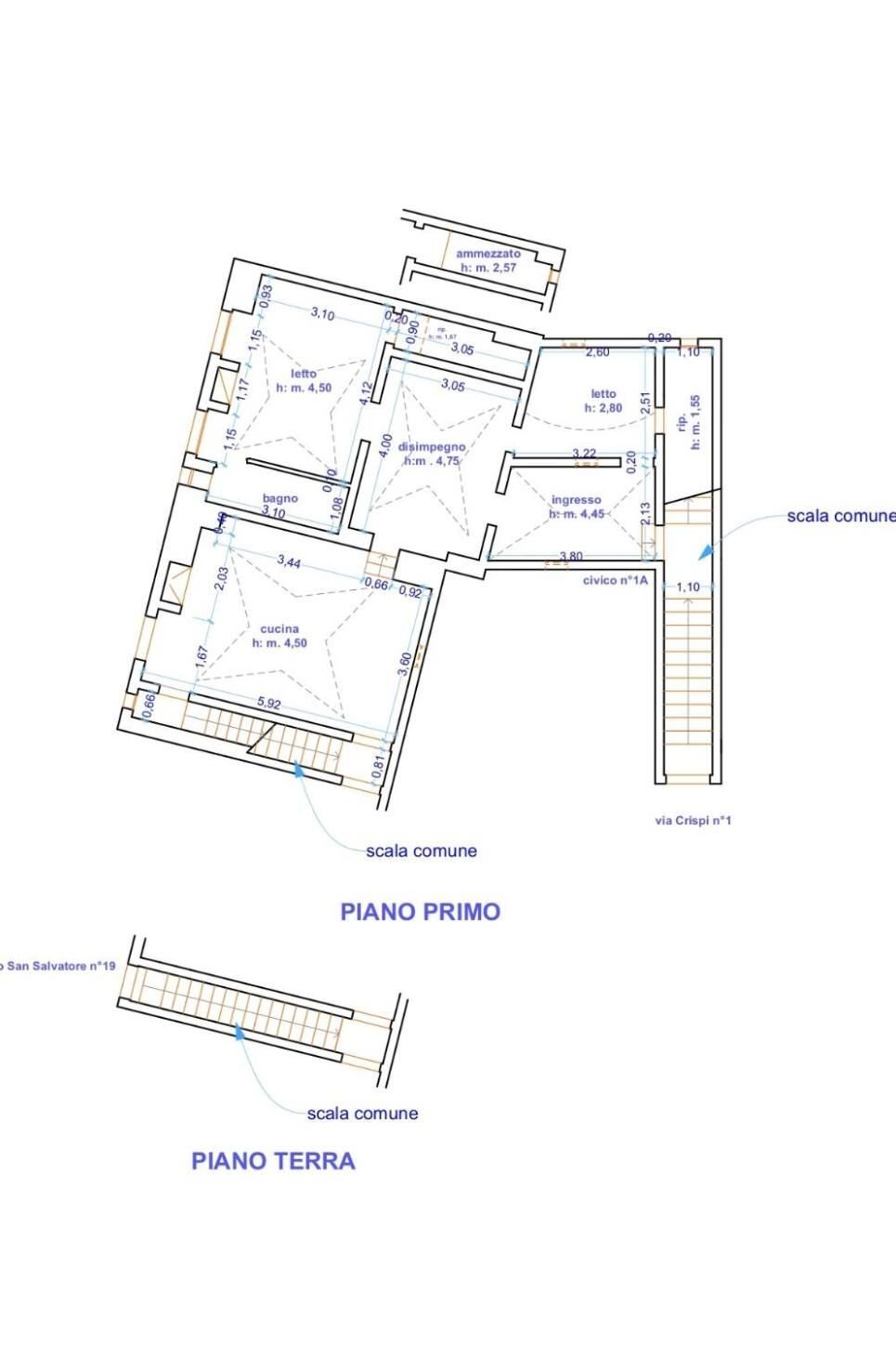 Independent house via Francesco Crispi, Parabita - floor plans 1