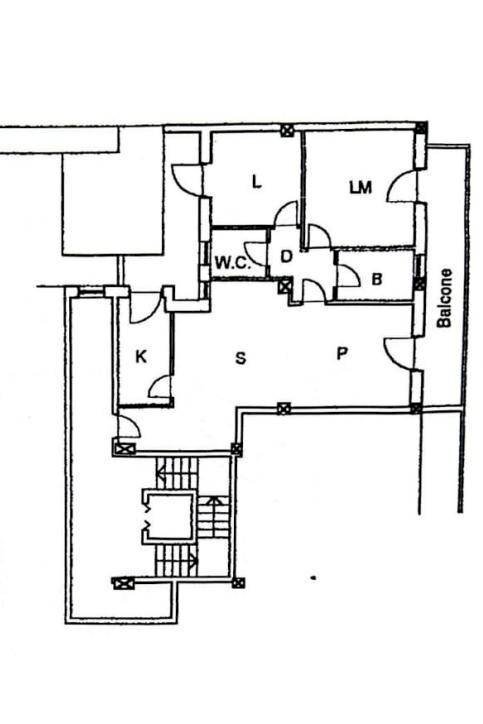 Four-room apartment via Fratelli Bandiera, Casarano - floor plans 1