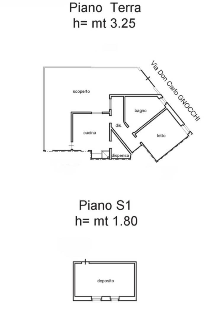 Bilocale via Don Carlo Gnocchi, Parabita - planimetria 1