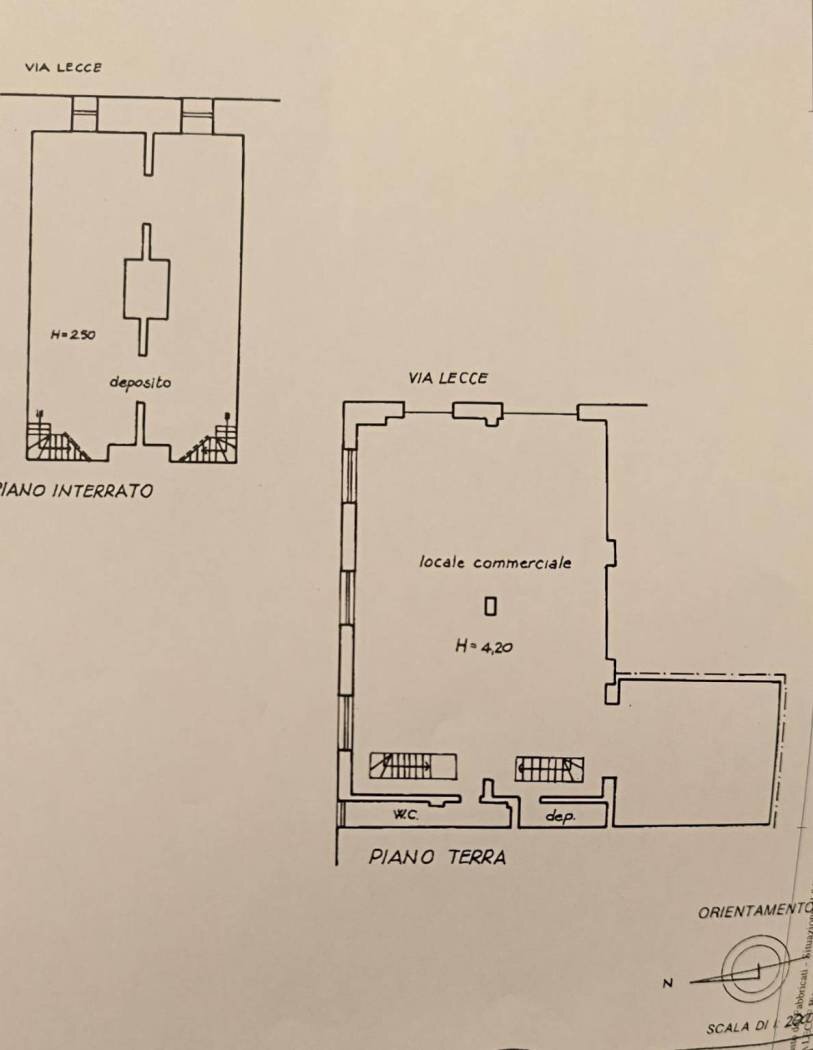 Shop via Lecce, Gallipoli - floor plans 1